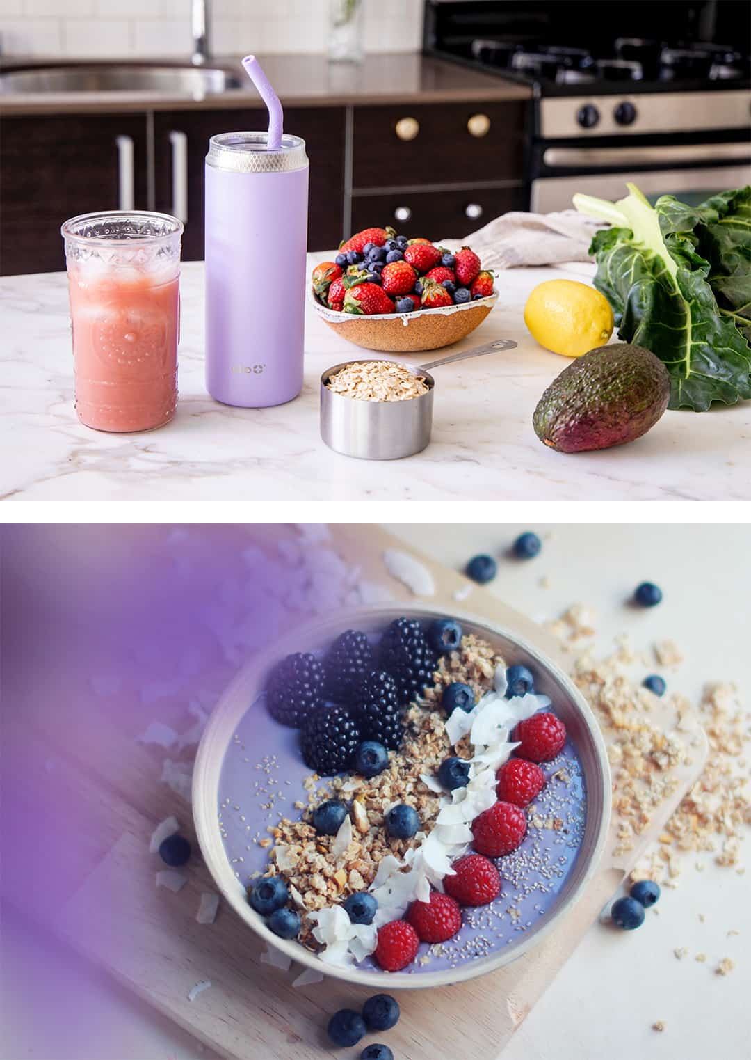 Smoothies and smoothie bowl