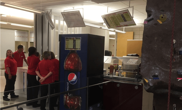 Bradley University Students queueing for DrinkFit smoothies