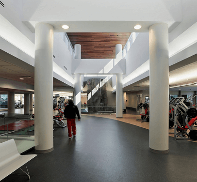 Bradley University Recreation Center Hallway