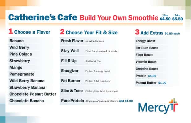 Catherine's Cafe menu