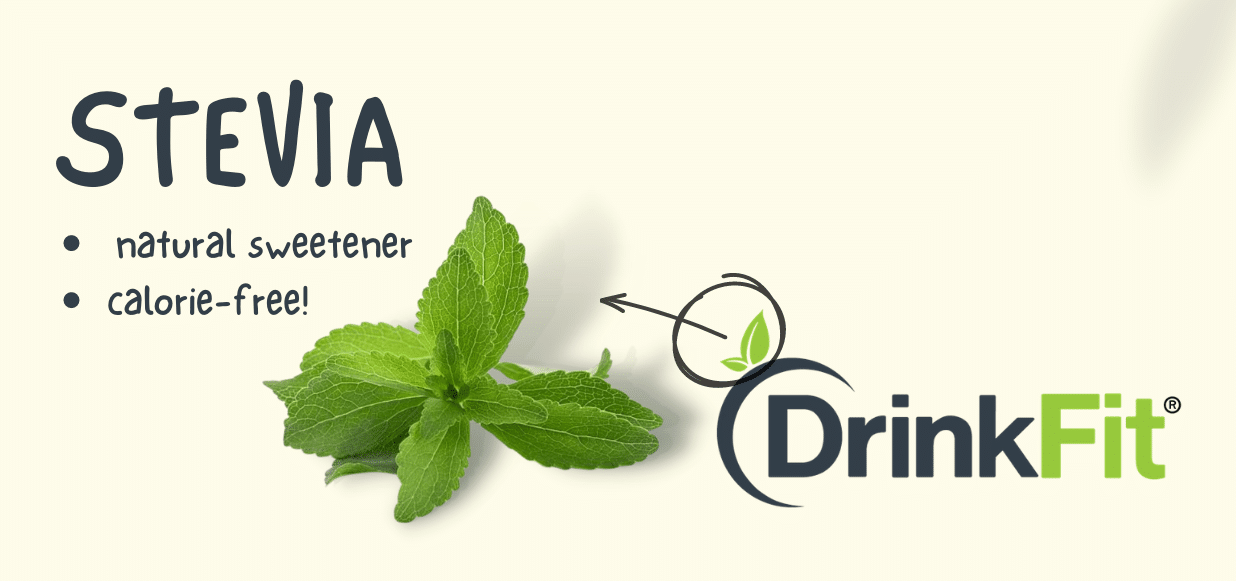 DrinkFit logo with stevia leaf