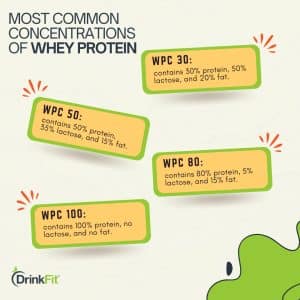 different whey protein concentrates